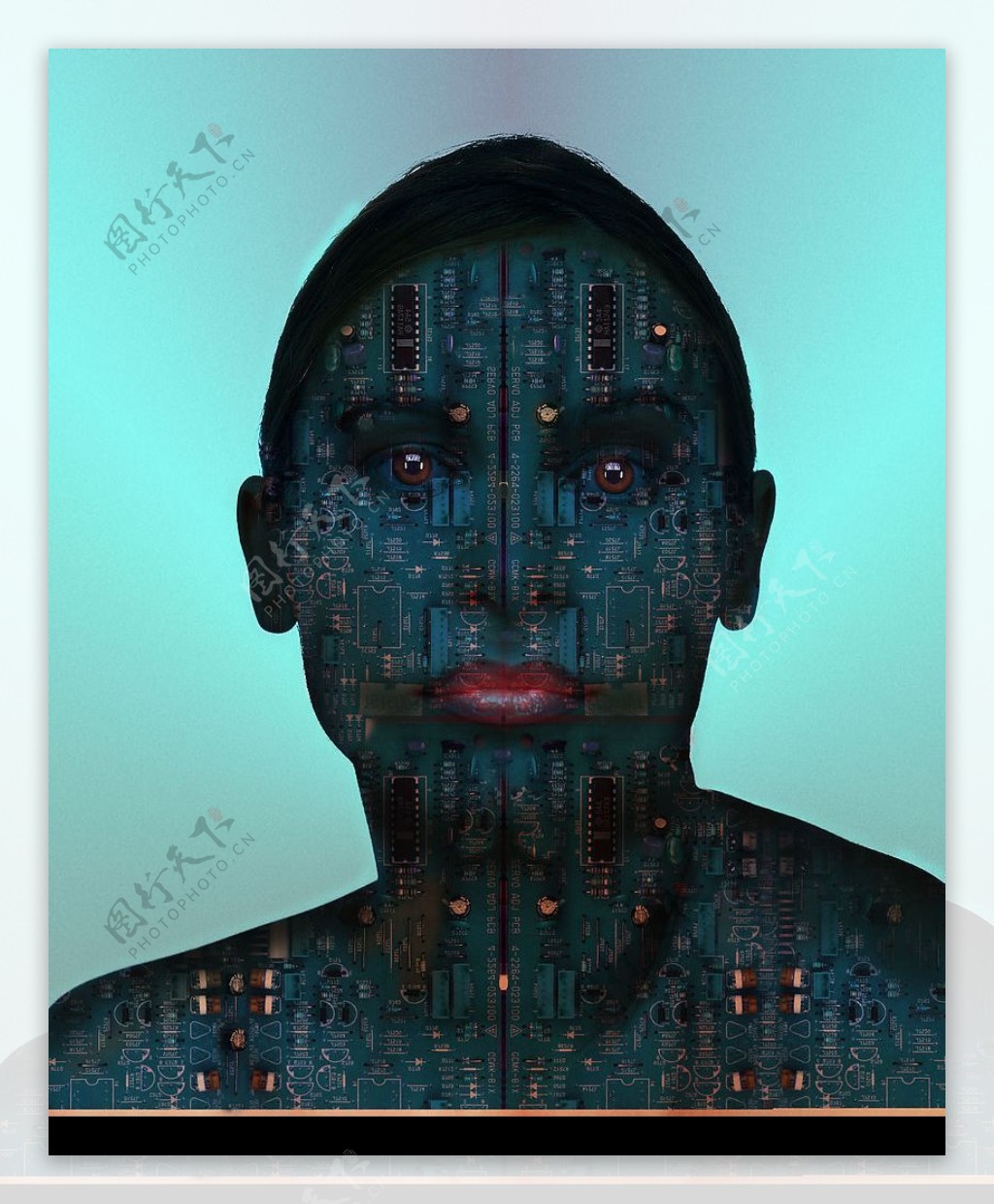 机器人抽象科技创意人物合成图片