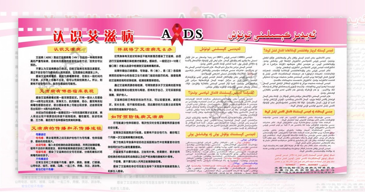 认识艾滋病ADIS双语图片