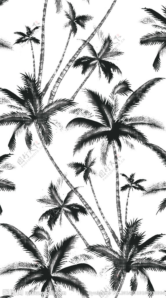 椰子树通道分层图片