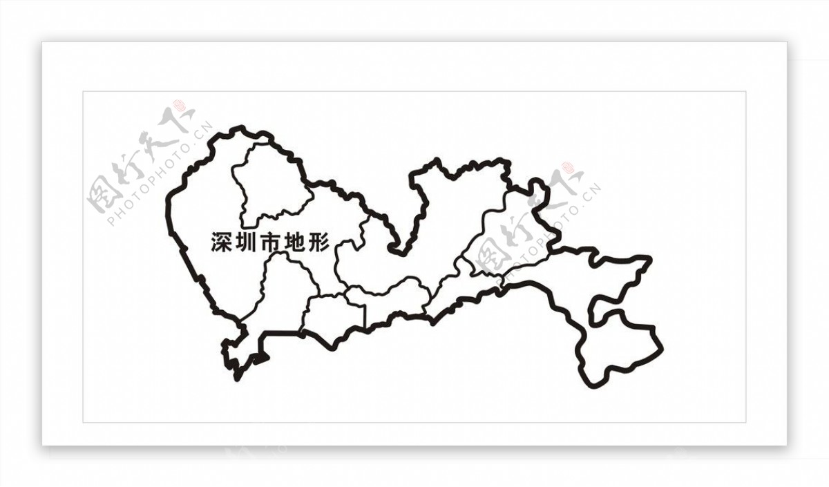 深圳地形图图片