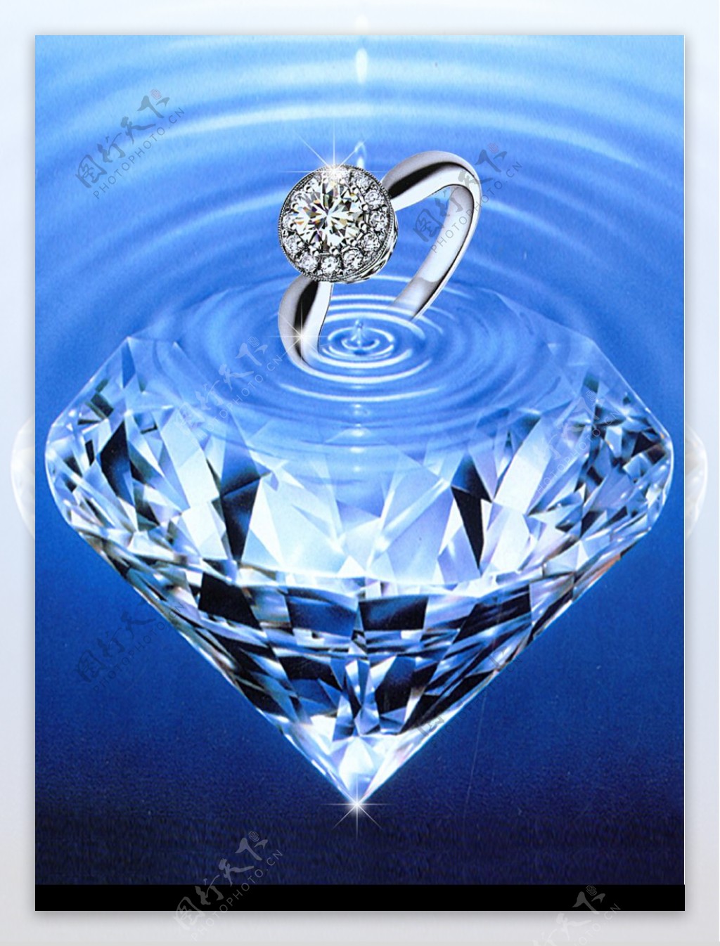 4钻石珠宝结婚戒指图片