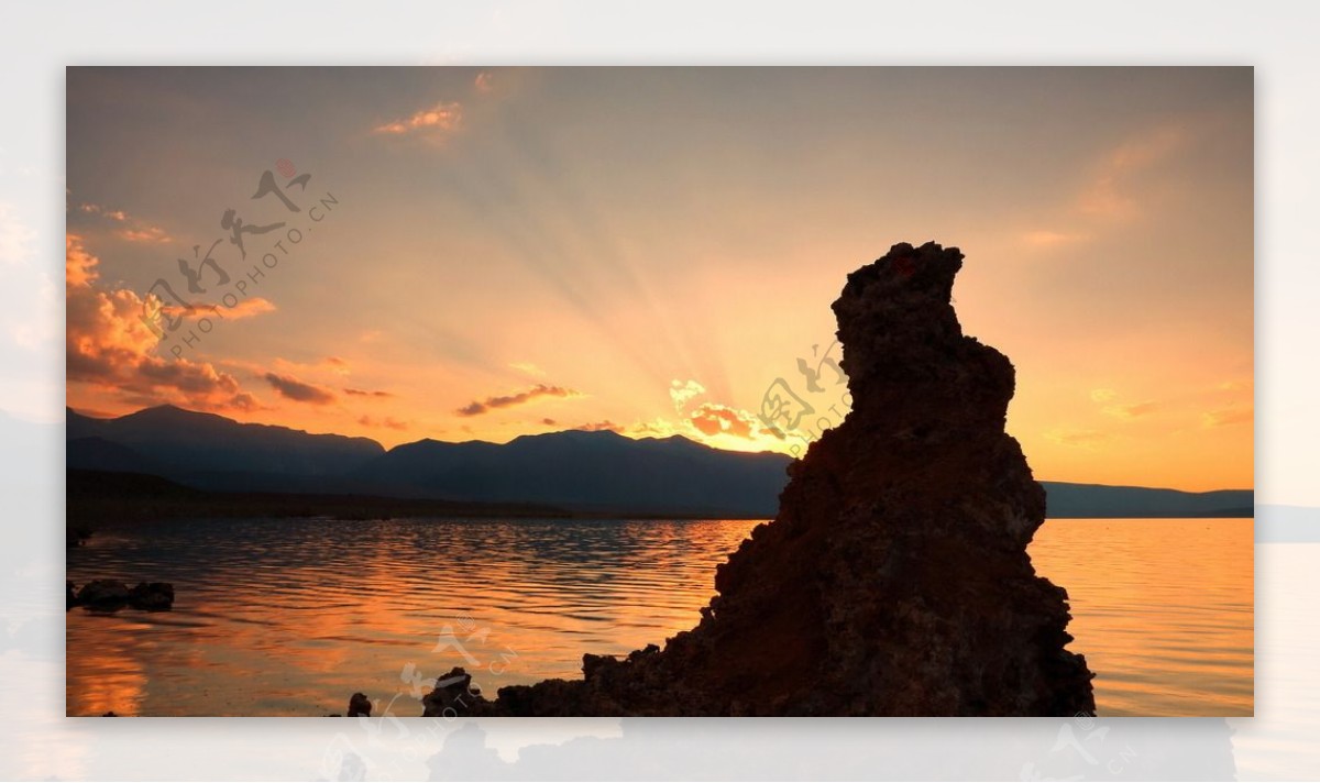莫诺湖夕阳图片