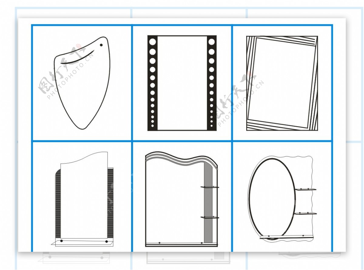 镜子模板图片