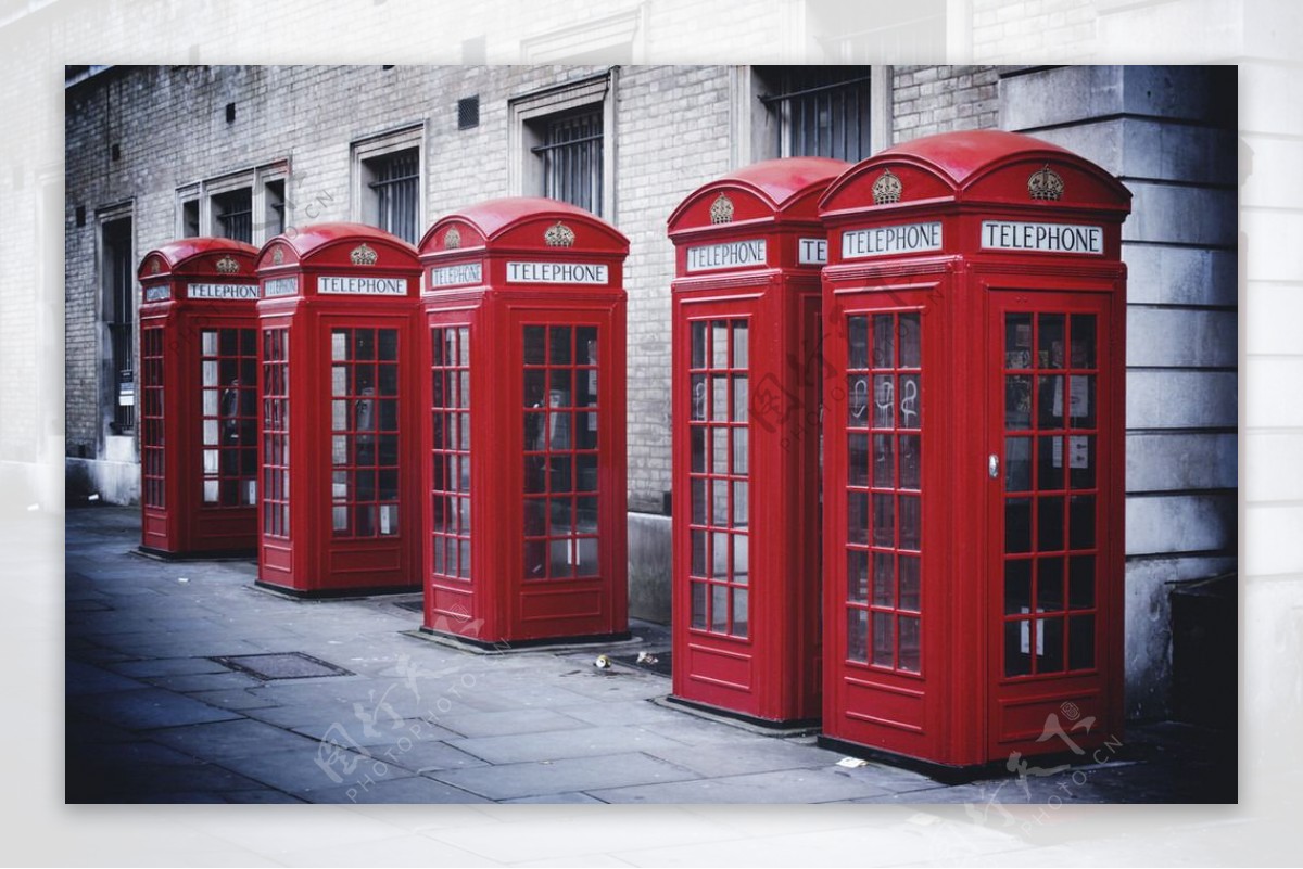 伦敦电话亭图片