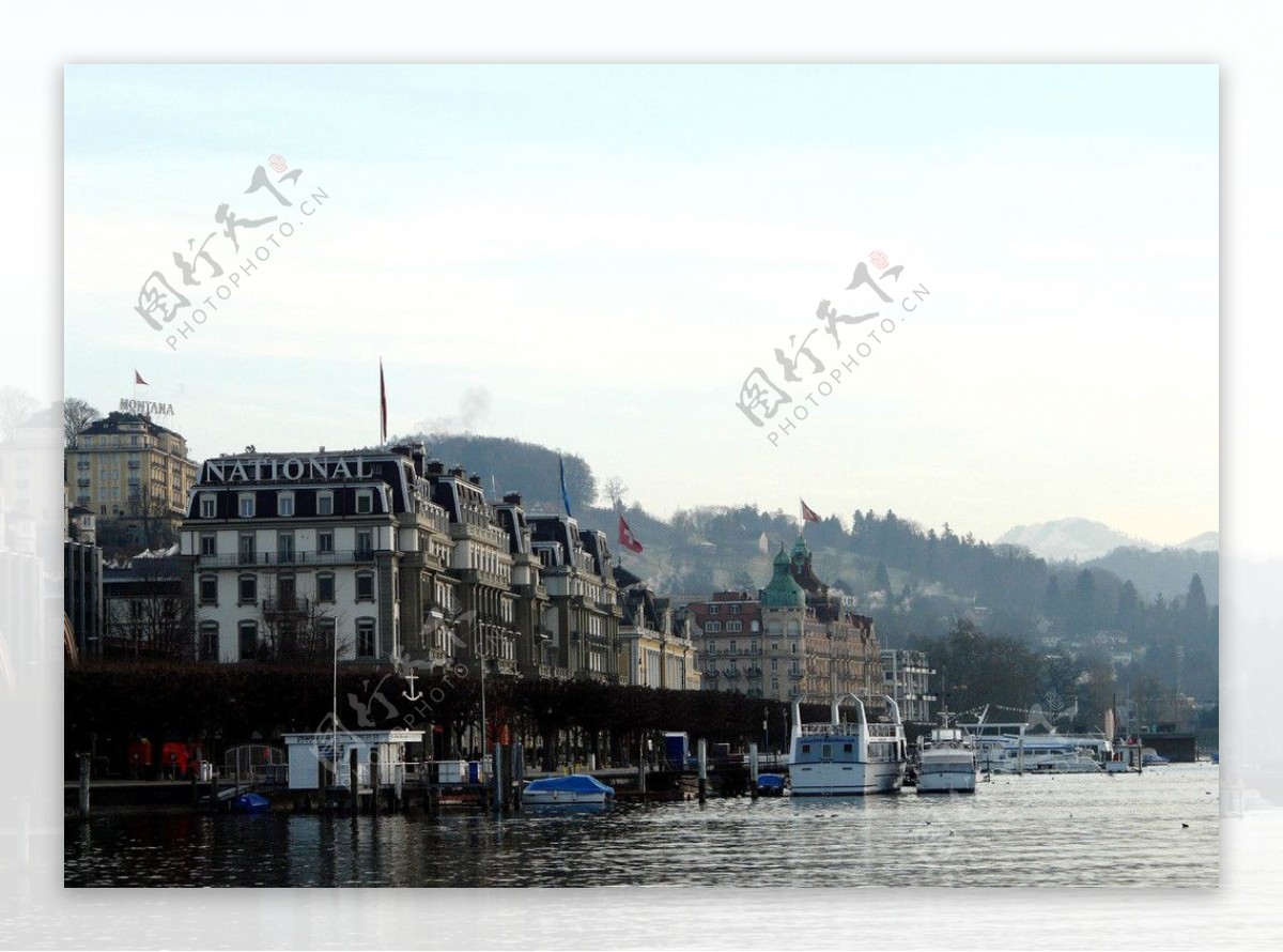 瑞士琉森湖景色图片