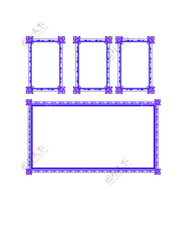 典雅紫色相框图片