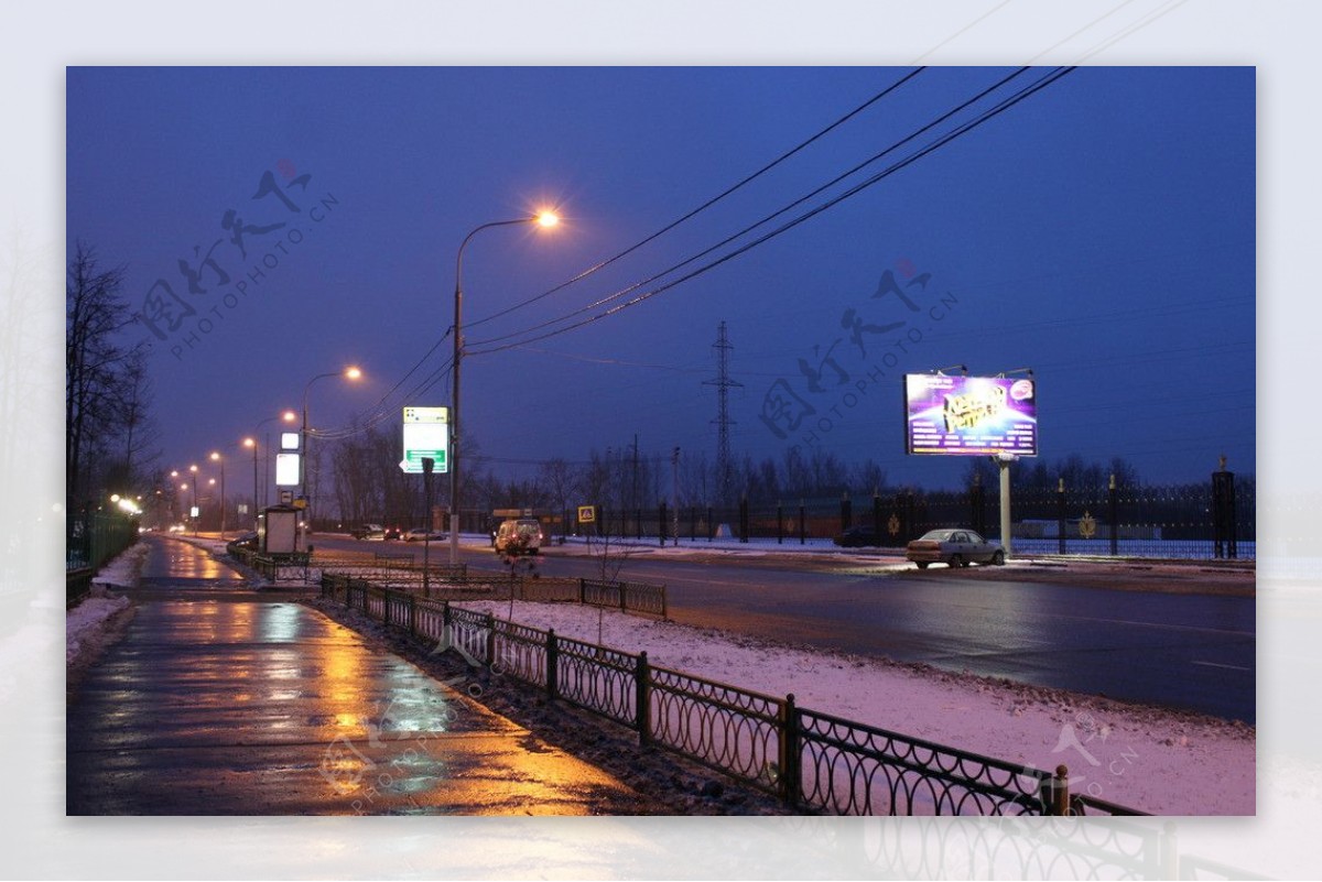 莫斯科郊外夜景图片