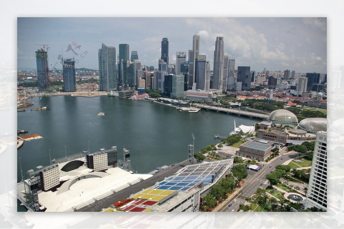 新加坡海滨湾俯瞰图片