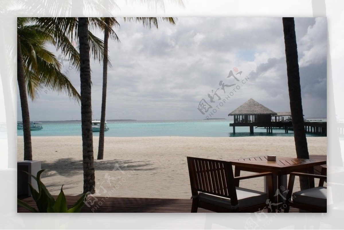 马尔代夫Zitahli岛海边风光图片