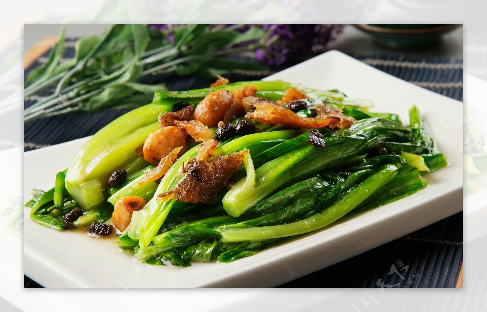 豆豉鲮鱼油麦菜图片