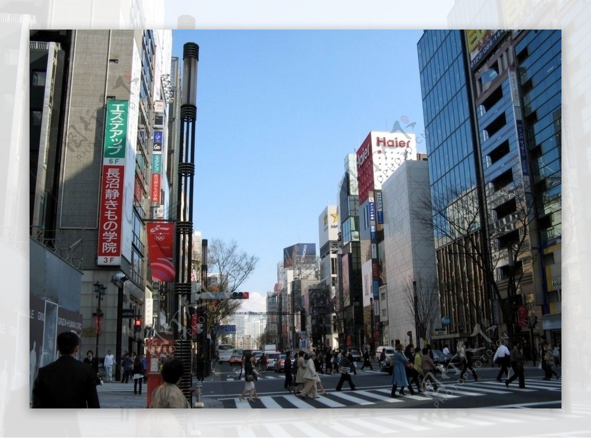 东京银座大街街景图片