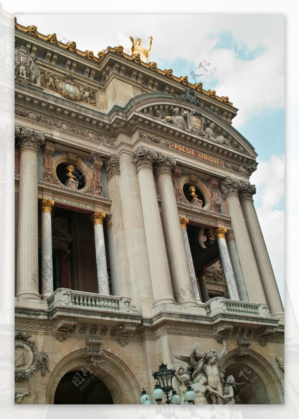 巴黎巴黎歌剧院正面部分景观图片