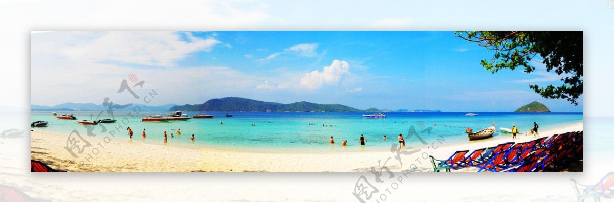 泰国普吉珊瑚岛全景风光图片
