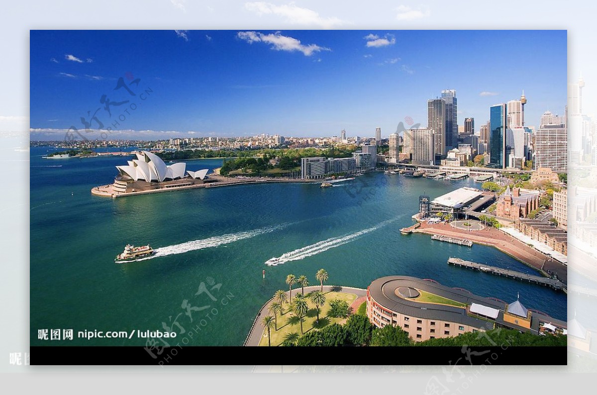 澳洲悉尼市区与悉尼歌剧院图片
