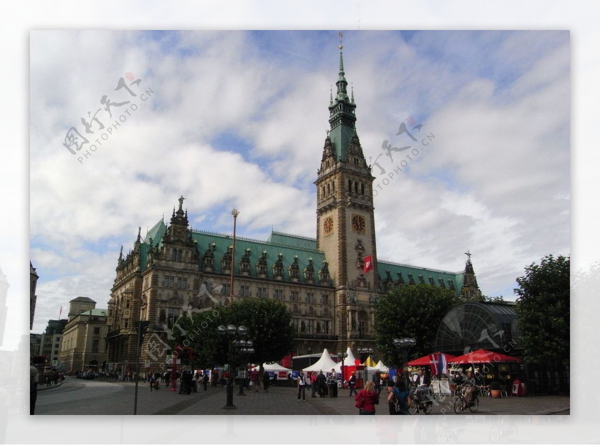 汉堡市政厅前广场图片