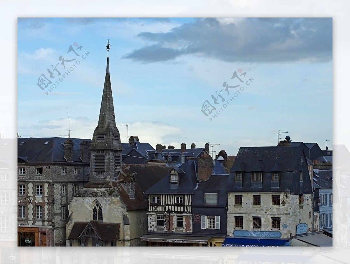 法国翁佛勒尔建筑和街景图片