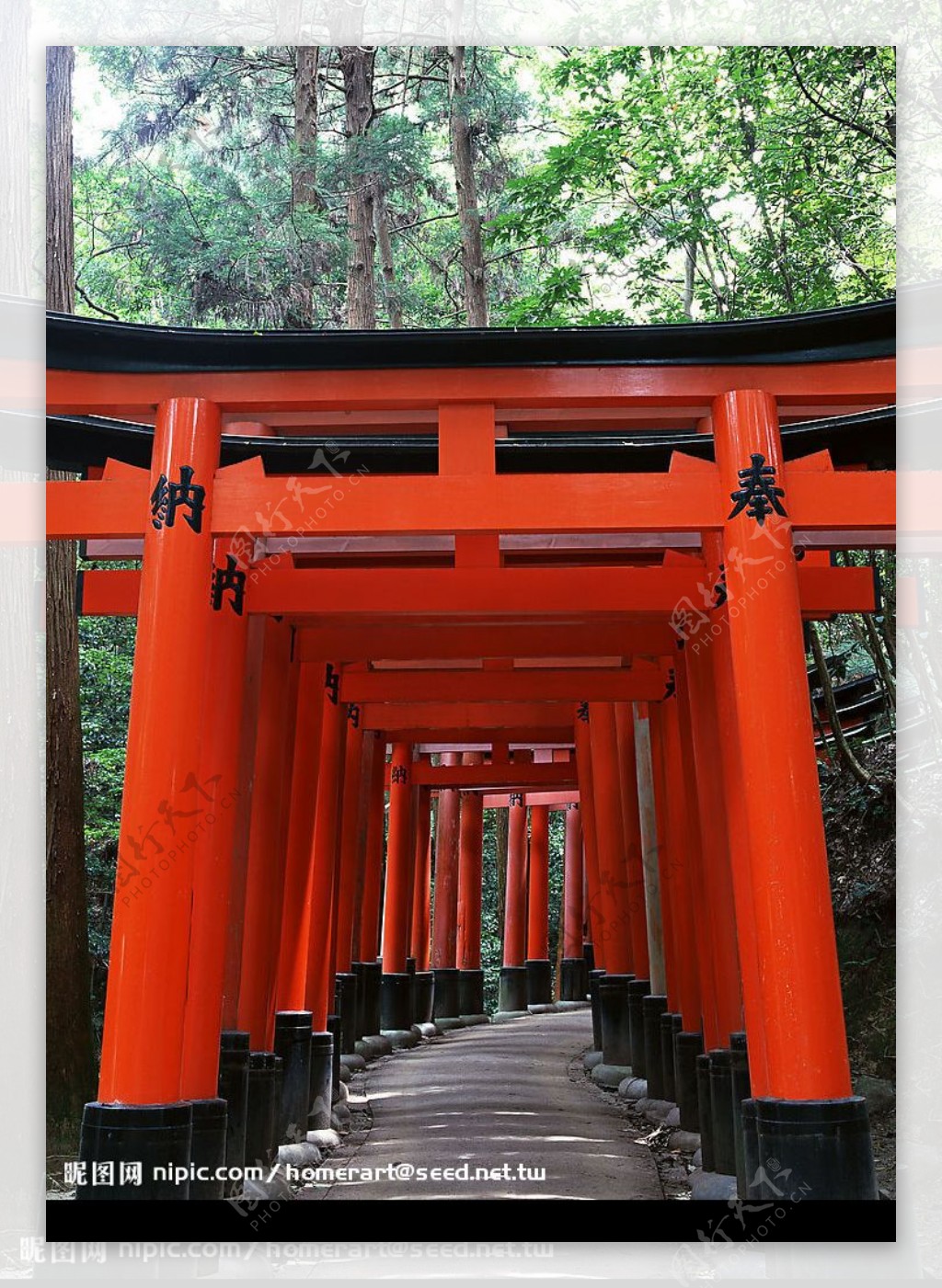 日本神社迴廊图片
