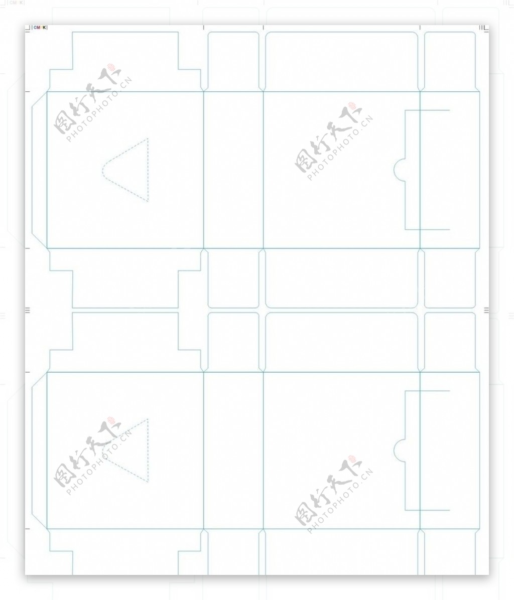 105X105X4方盒模切版图片