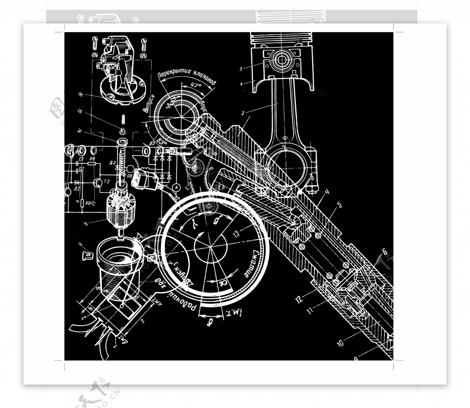 机械工程图矢量素材图片
