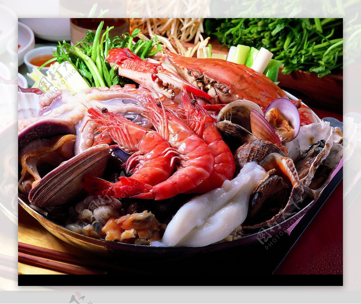 韩国烧烤海鲜火锅图片