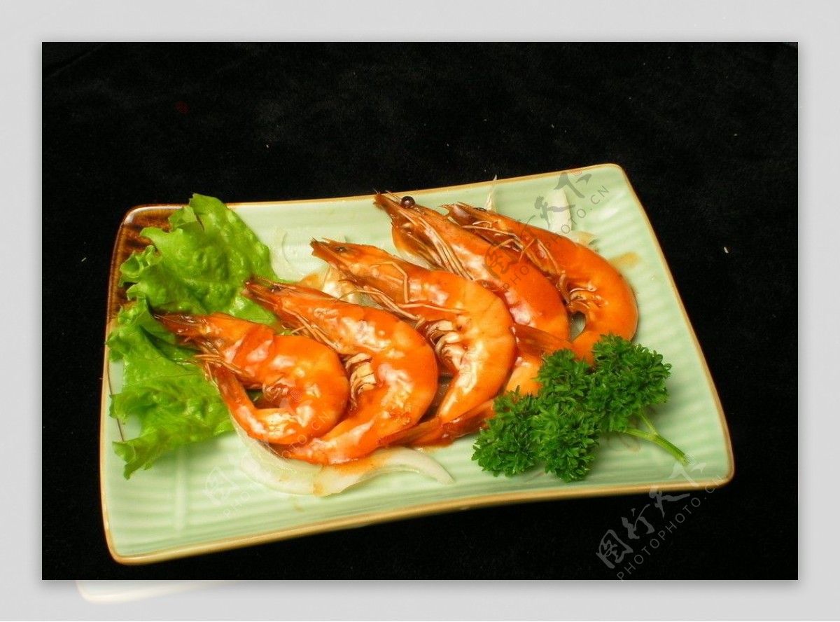 日本料理蕃茄虾图片