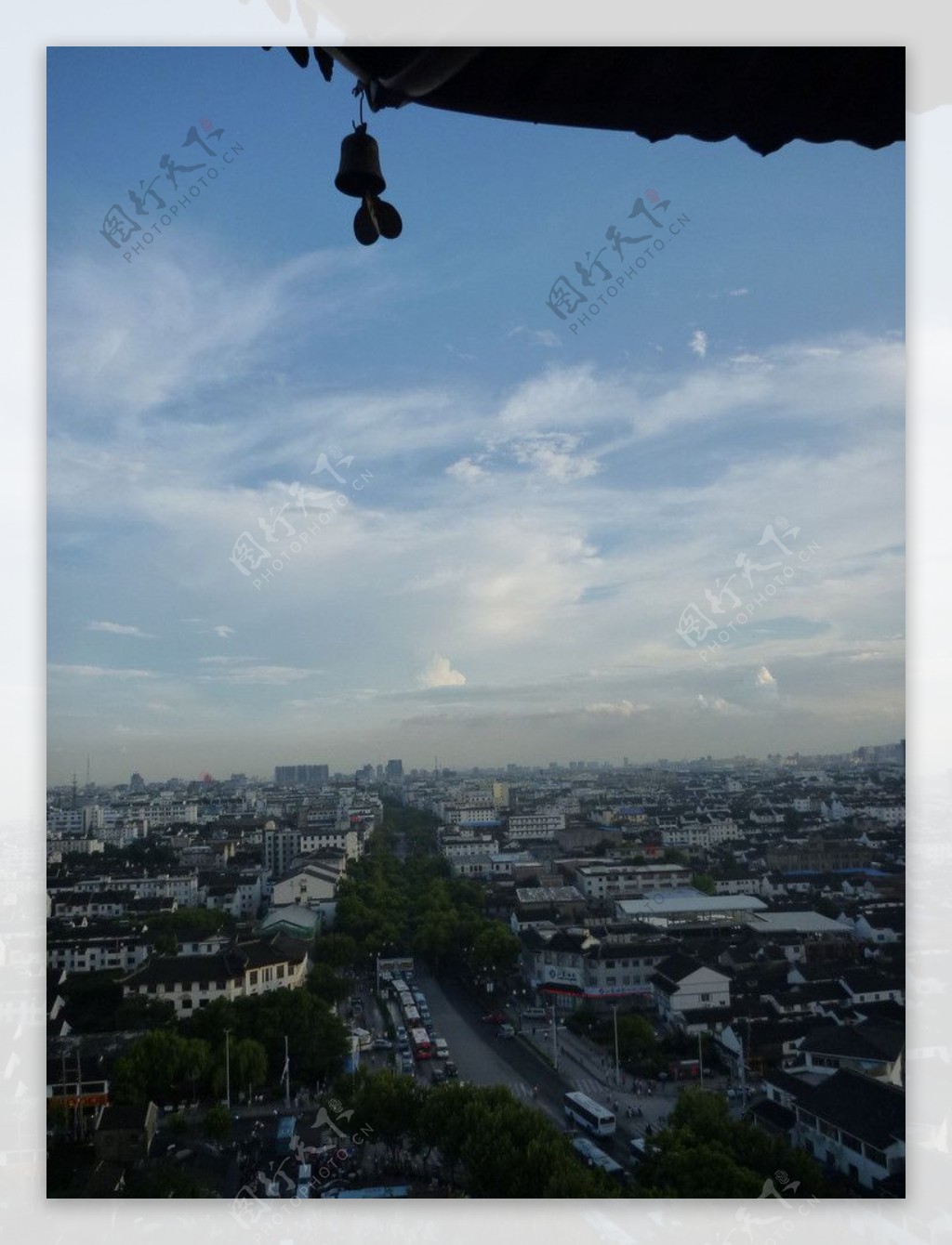 苏州报恩寺塔俯视苏州城市原貌图片
