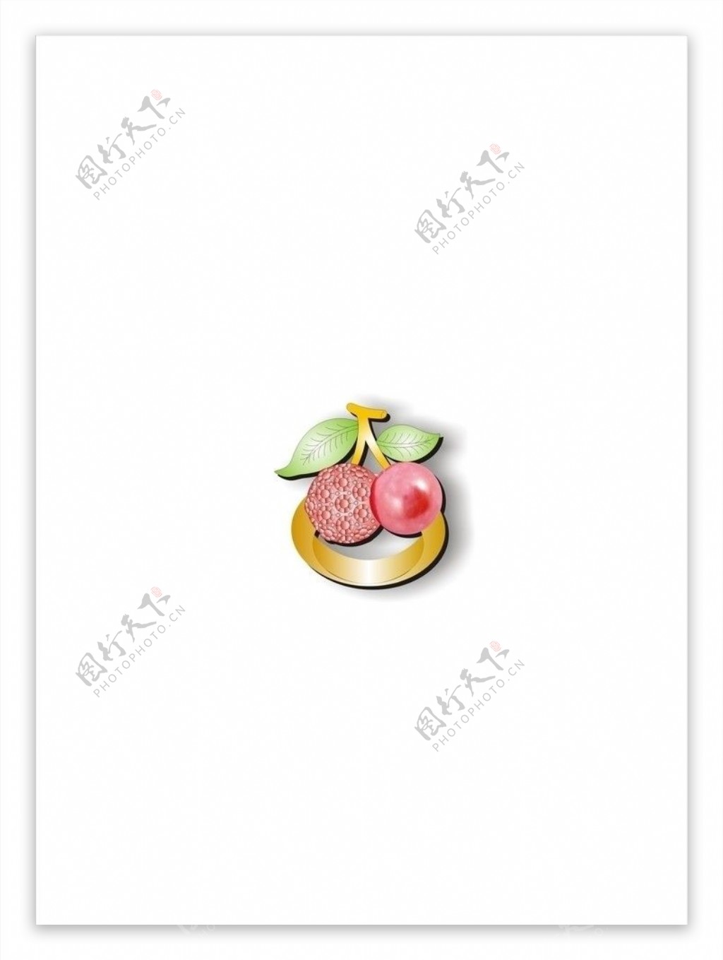 水果樱桃戒指图片