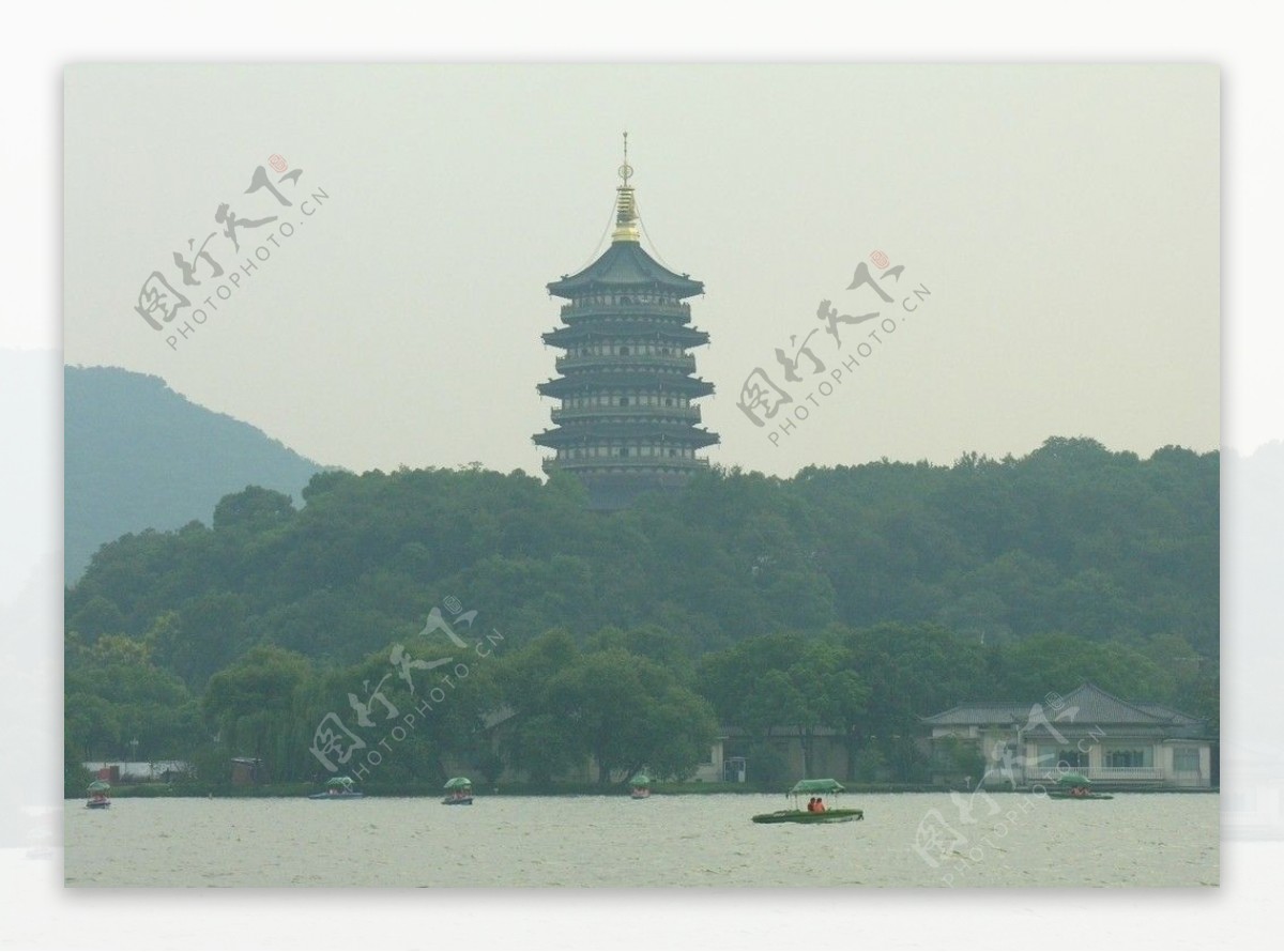 西湖美景雷峰塔图片