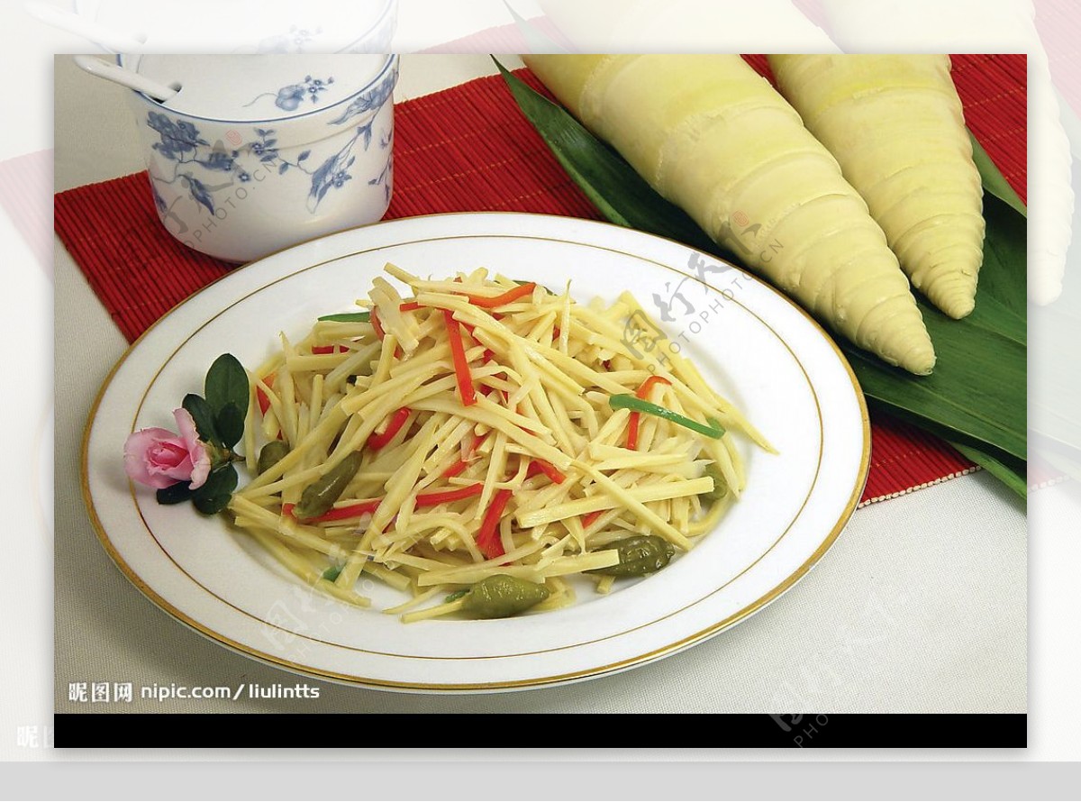 餐饮美食传统美食青炒竹笋图片
