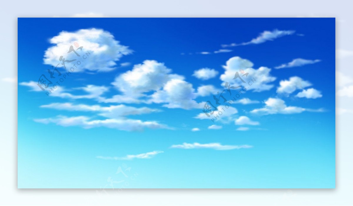 动画背景蓝天白云图片