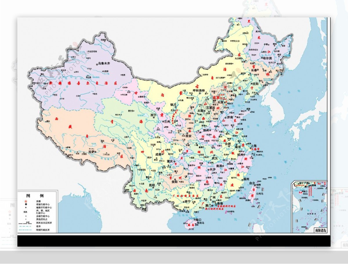 中国区政图图片
