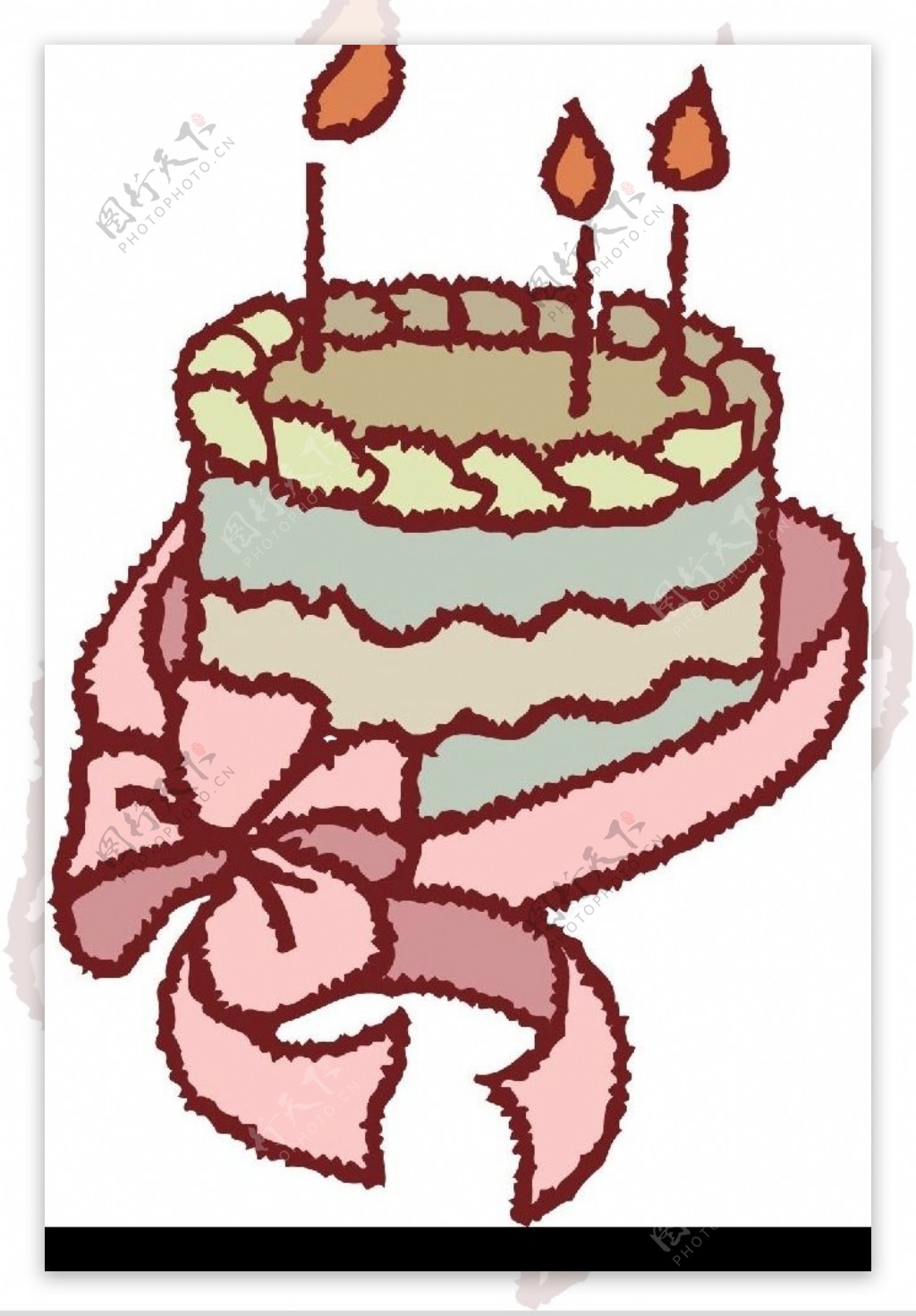 生日蛋糕插画图片