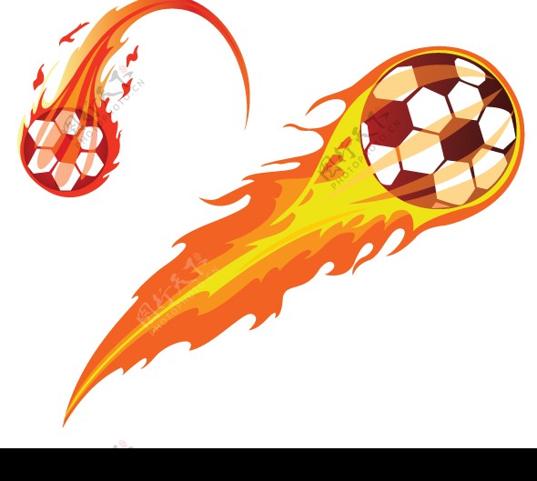 超酷火焰足球图片