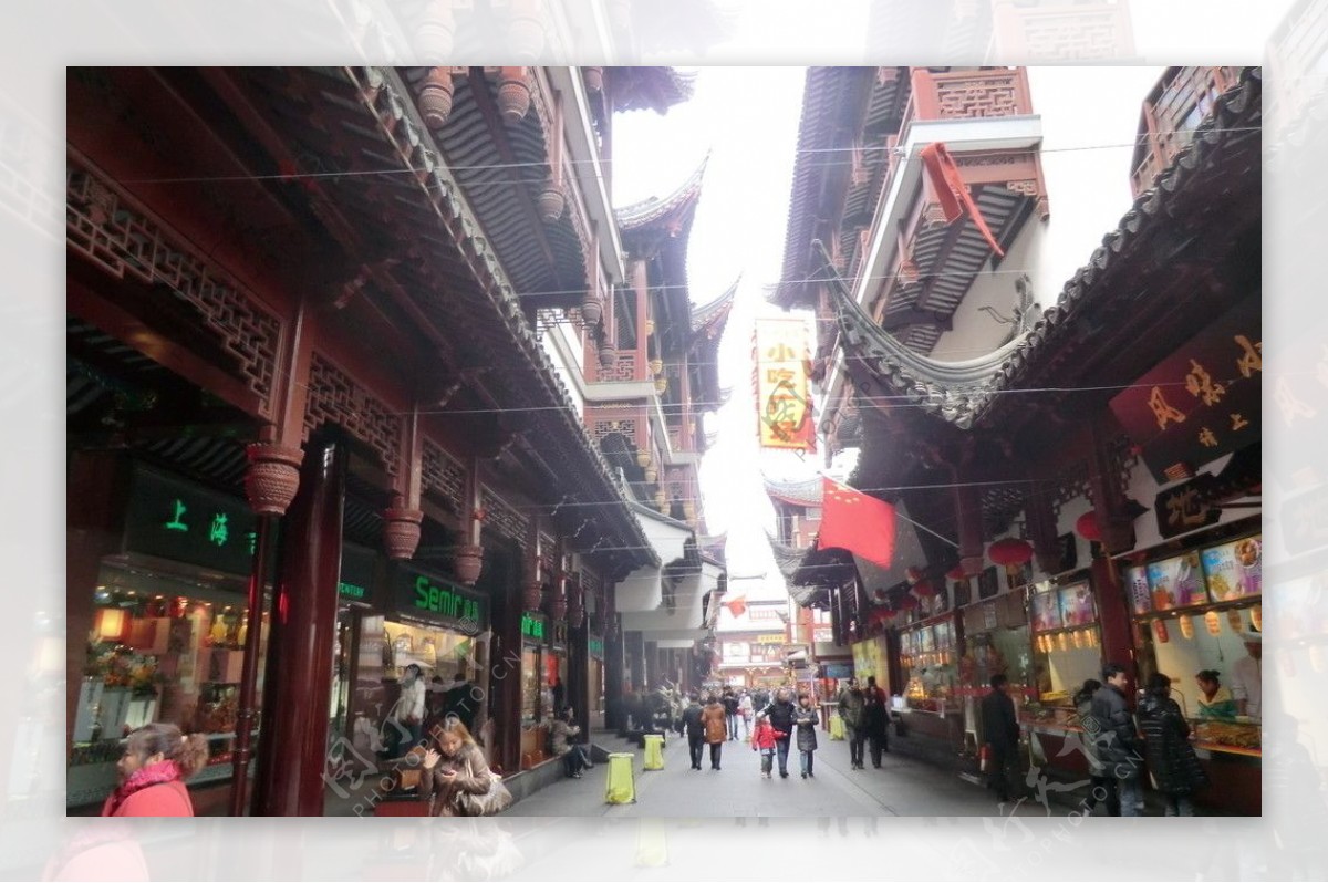 上海豫园的商业街图片