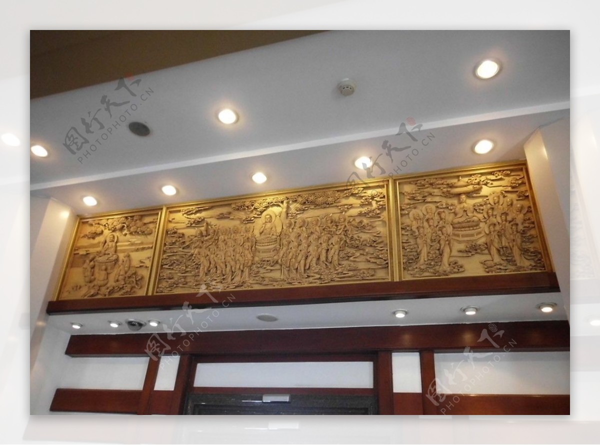 西湖雷峰塔内壁画图片