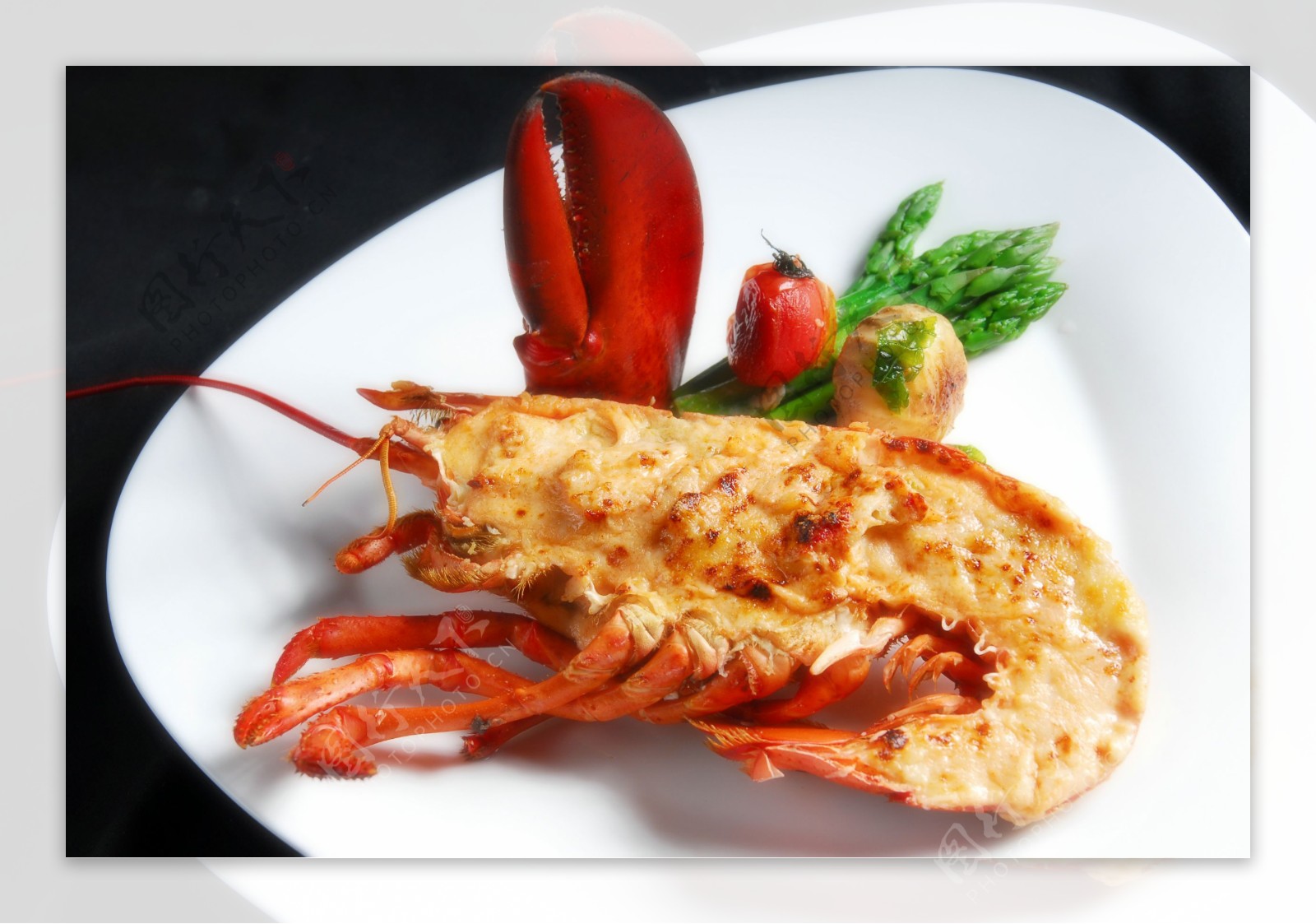 西餐龙虾美食摄影图片