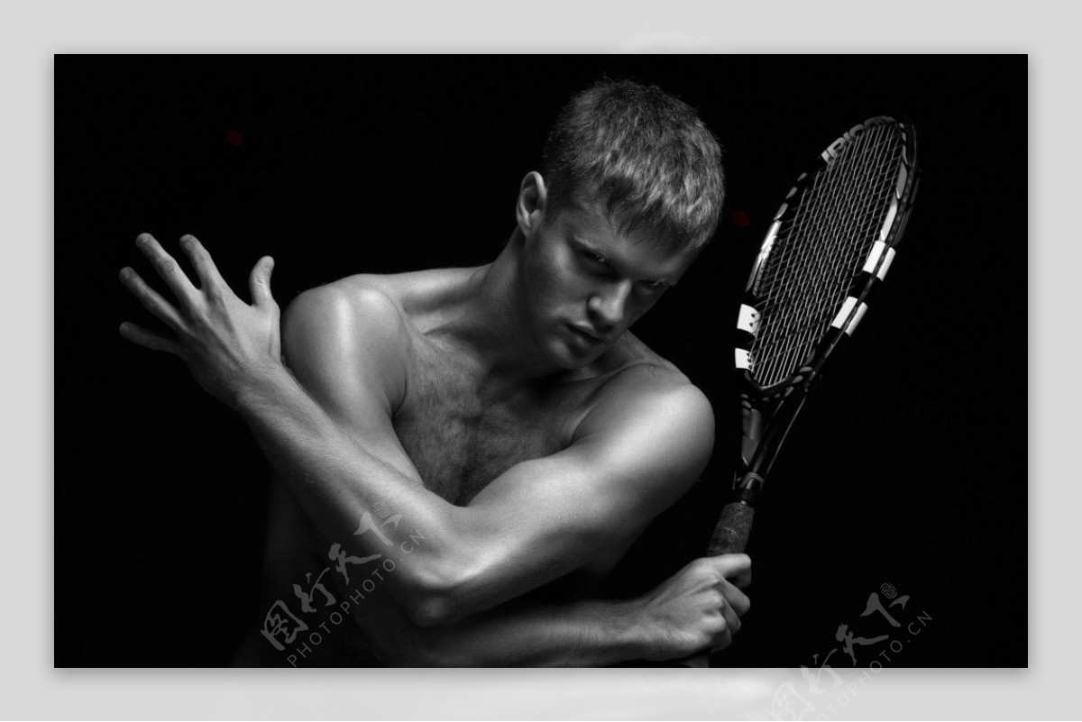 网球运动员特写图片