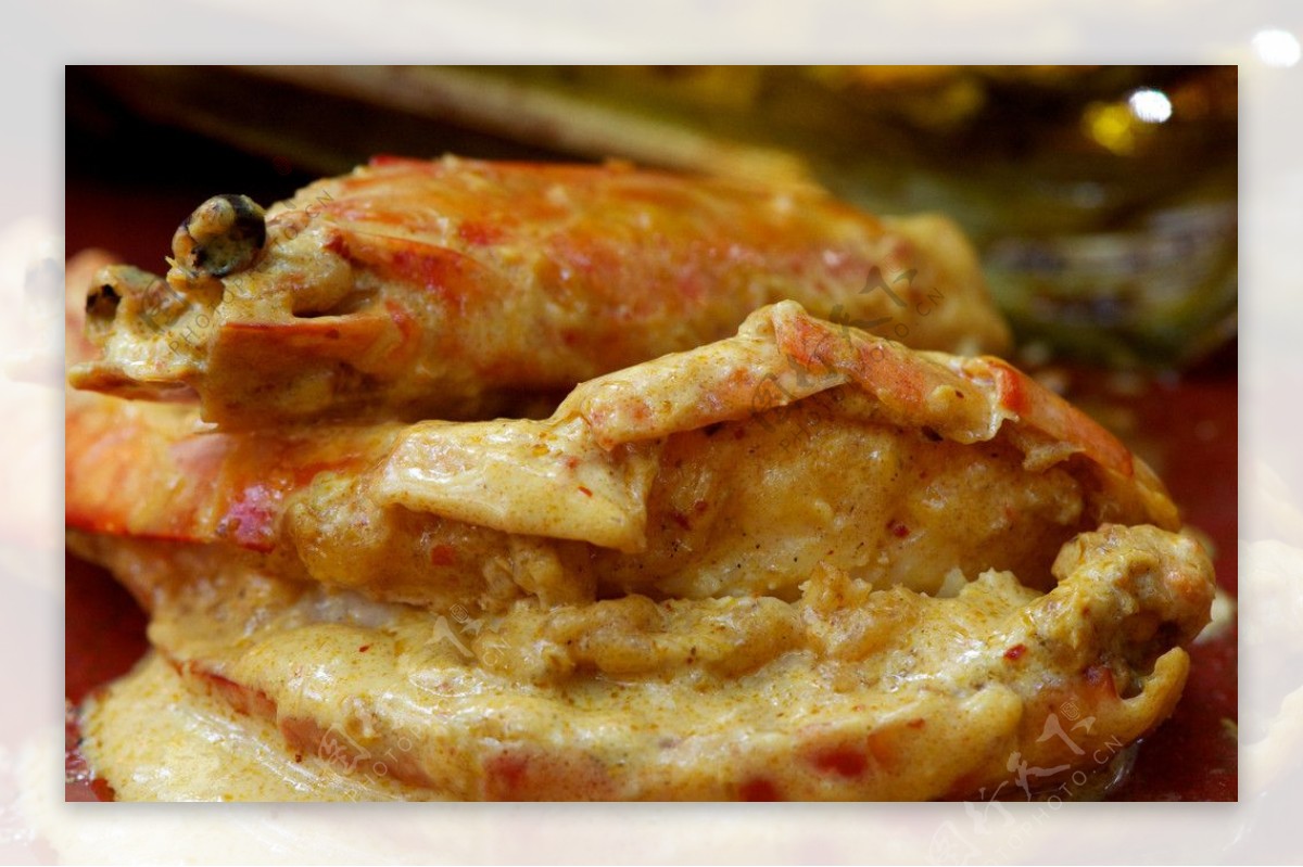法式奶酪焗螃蟹图片