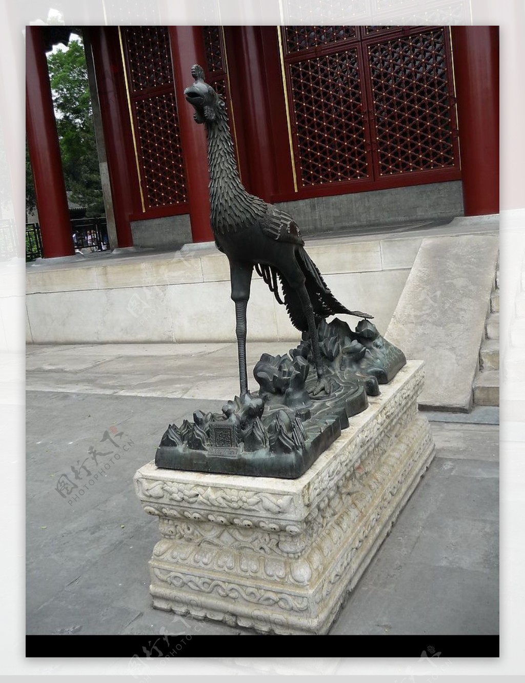 颐和园孔雀石雕图片
