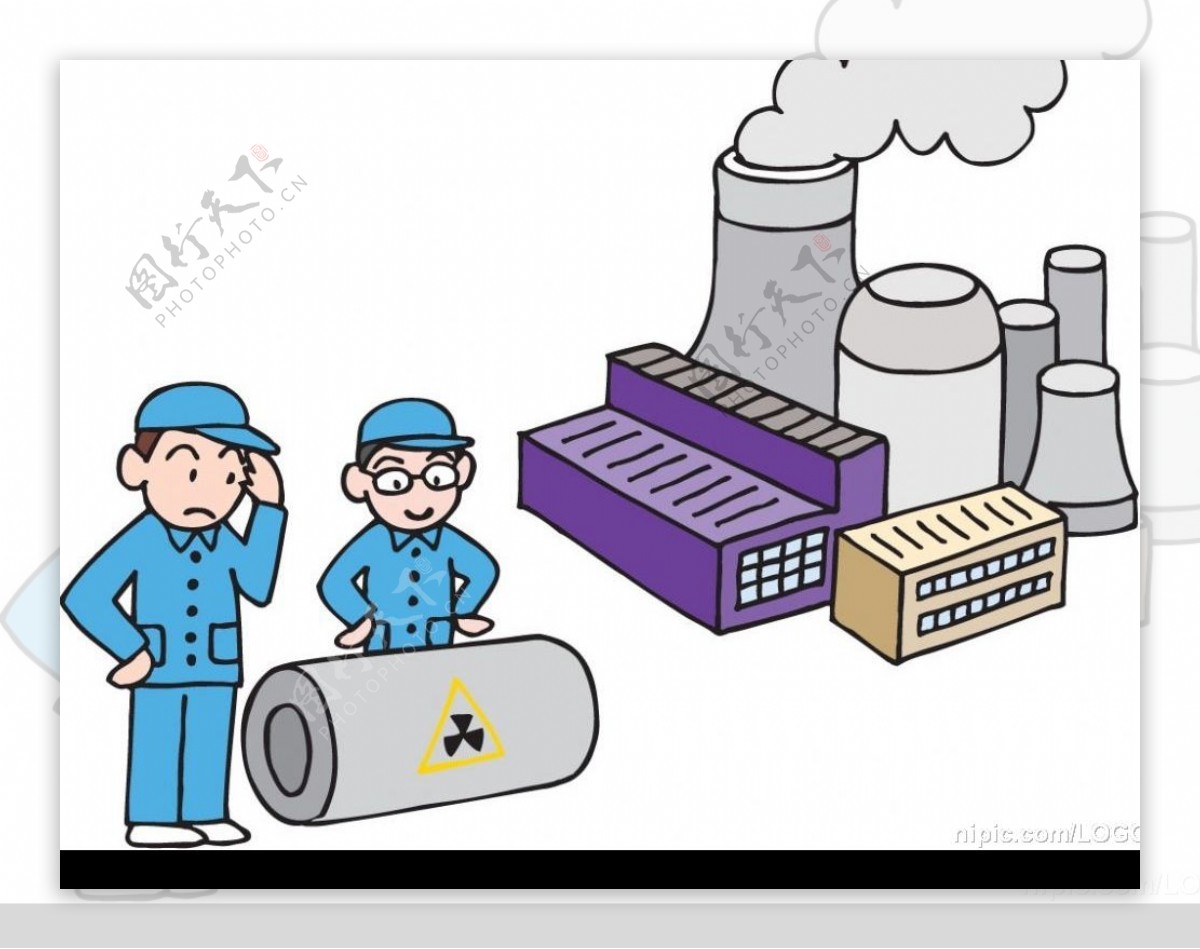 能源化工厂漫画图片