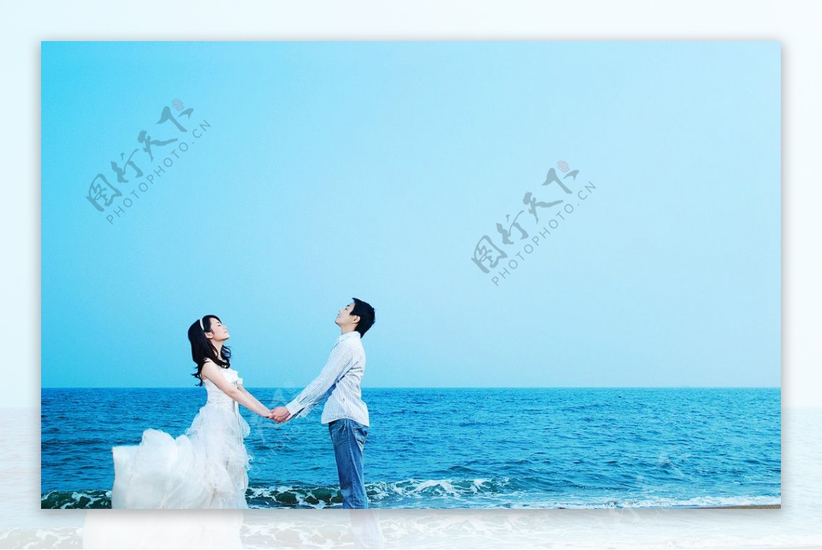 婚纱样片海边之恋图片