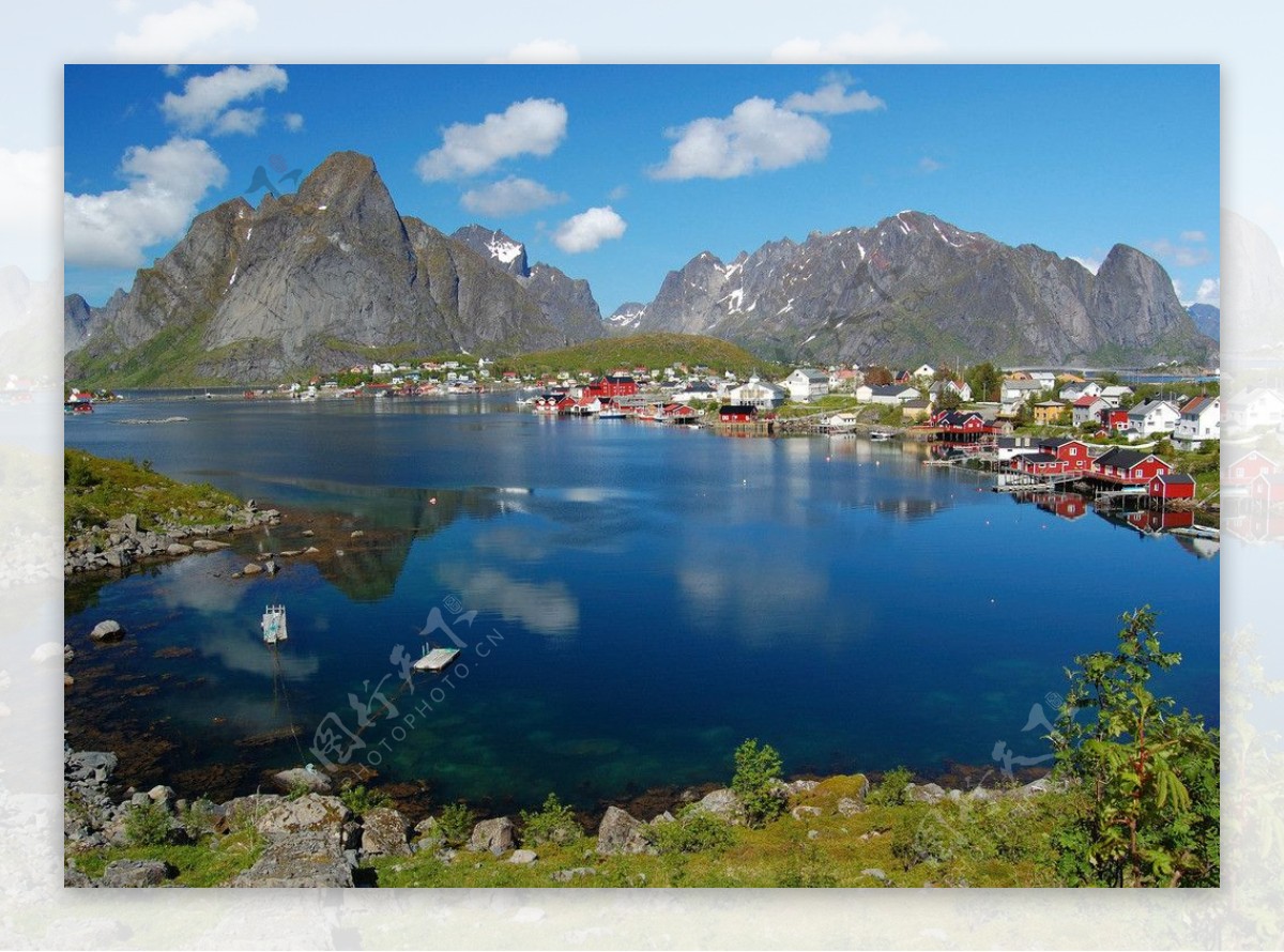 挪威山水风光图片