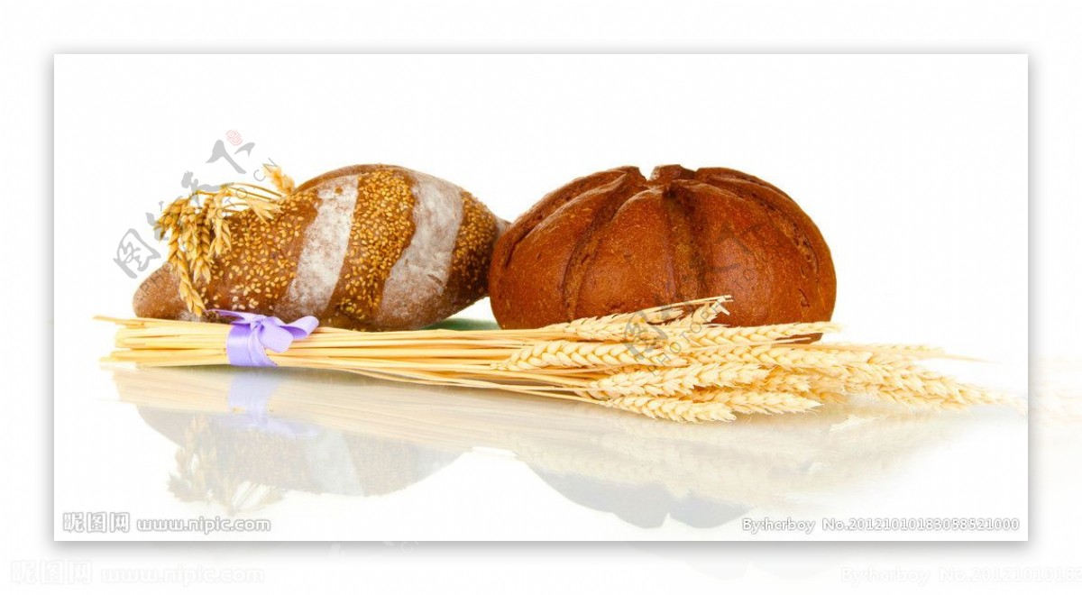 小麦面包图片