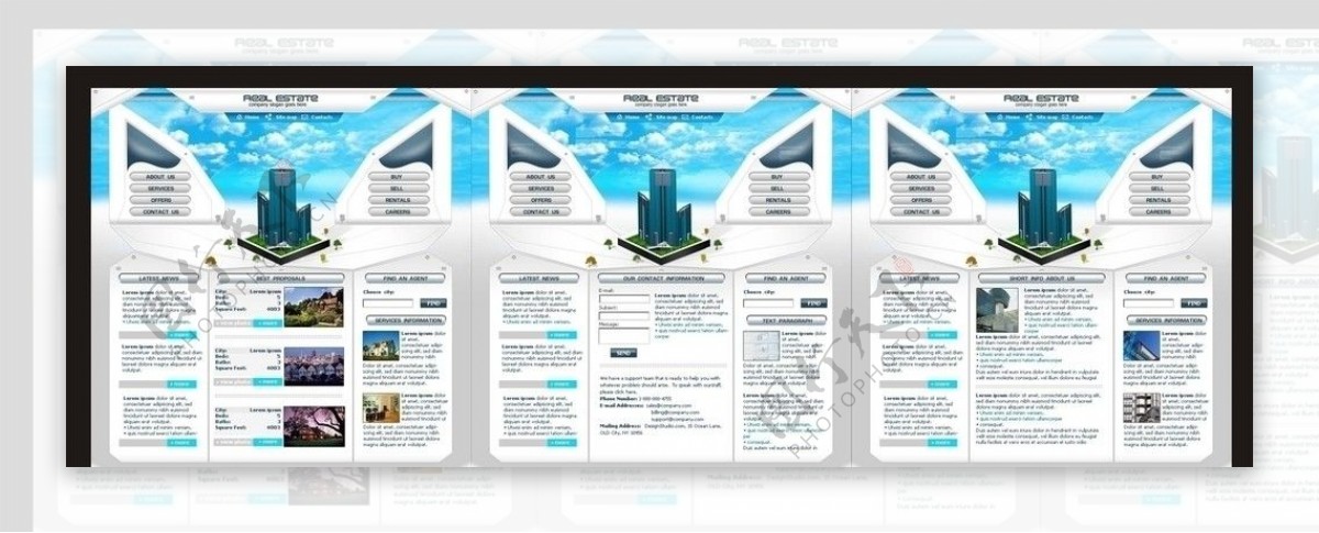 商务网页模版图片