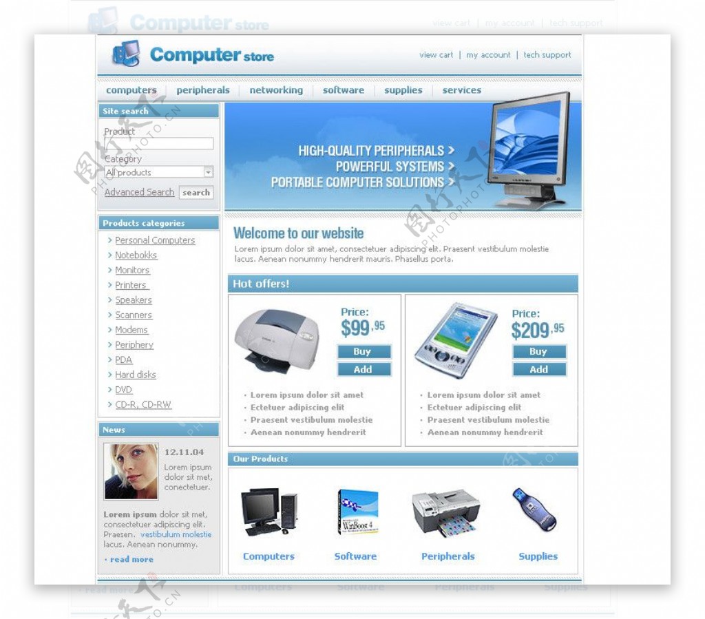 IT行业产品网站图片