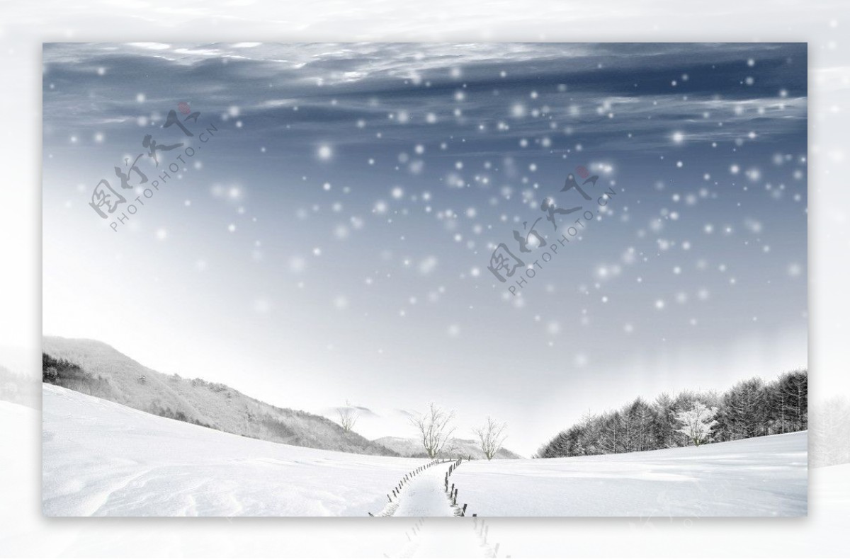 冬日雪屋雪景风光图片