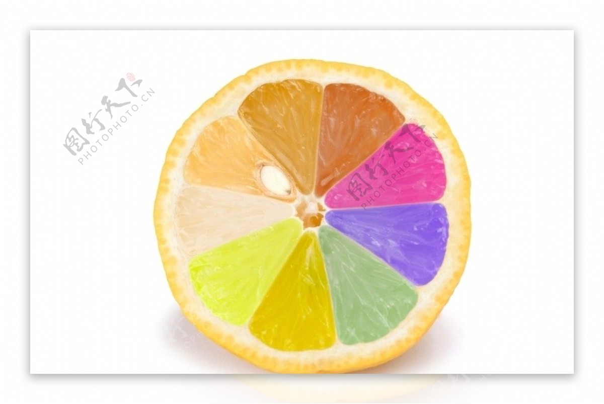 彩色的柠檬图片