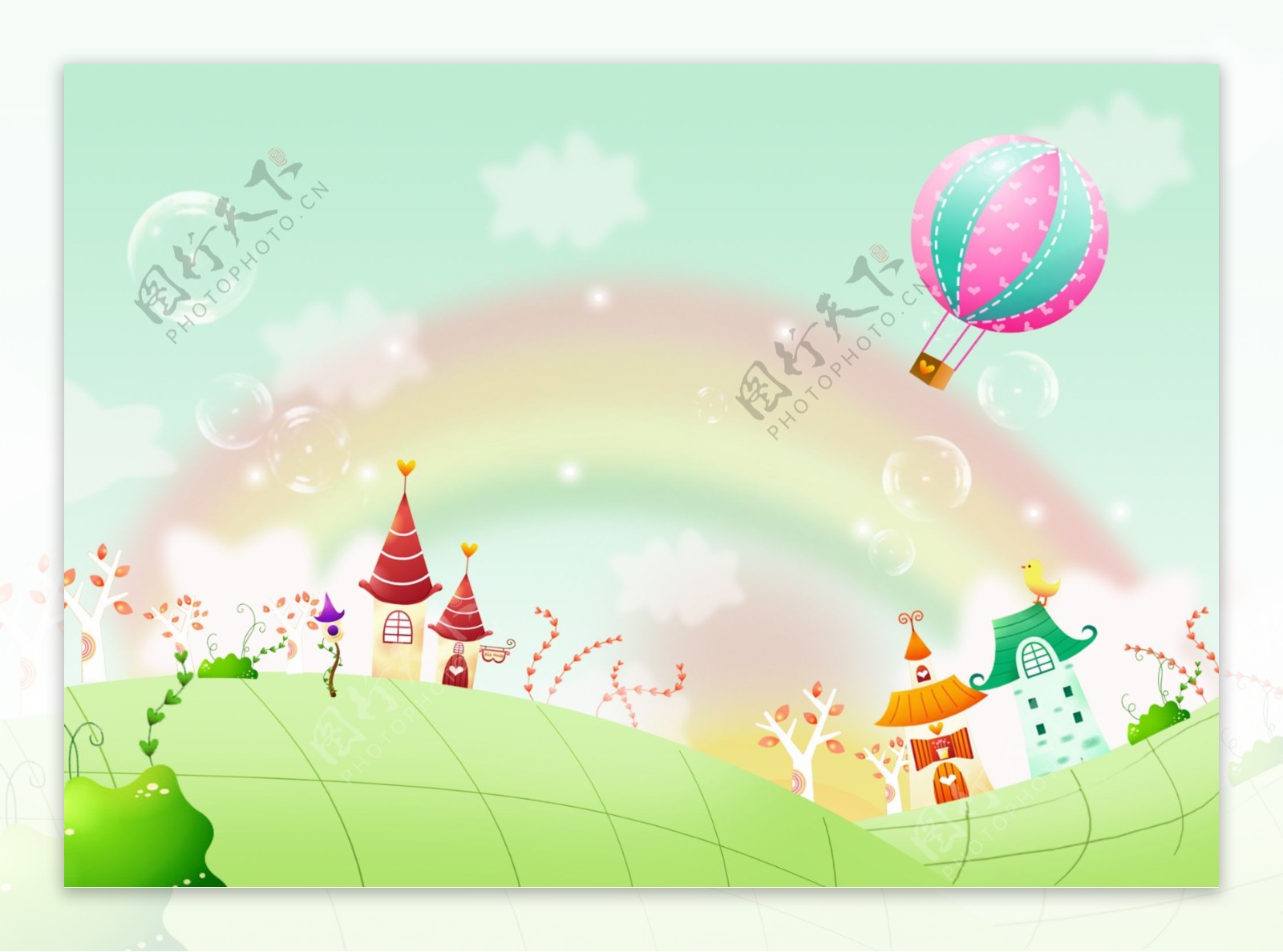 彩虹系列气球图片