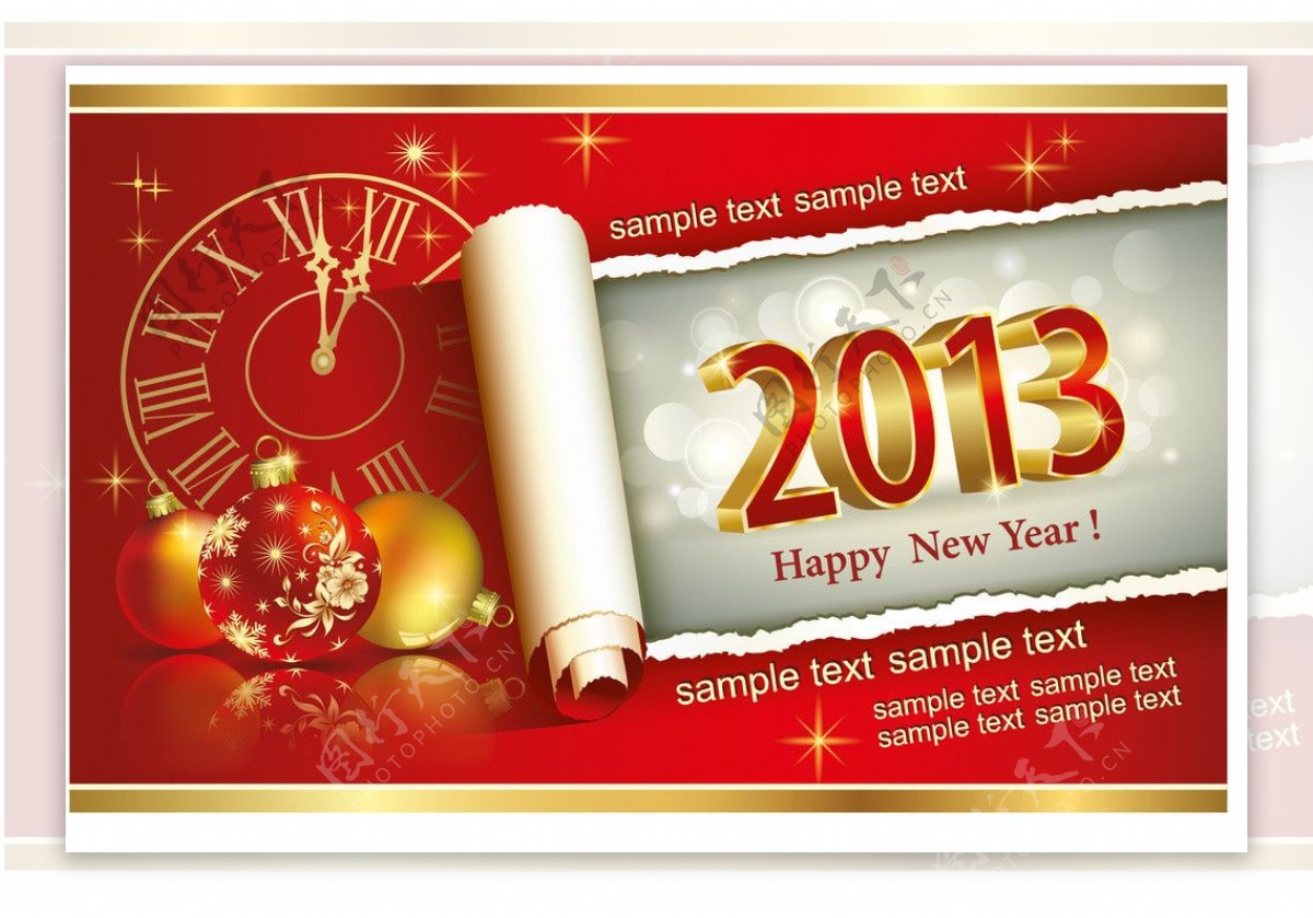 2013喜庆圣诞新年背景图片