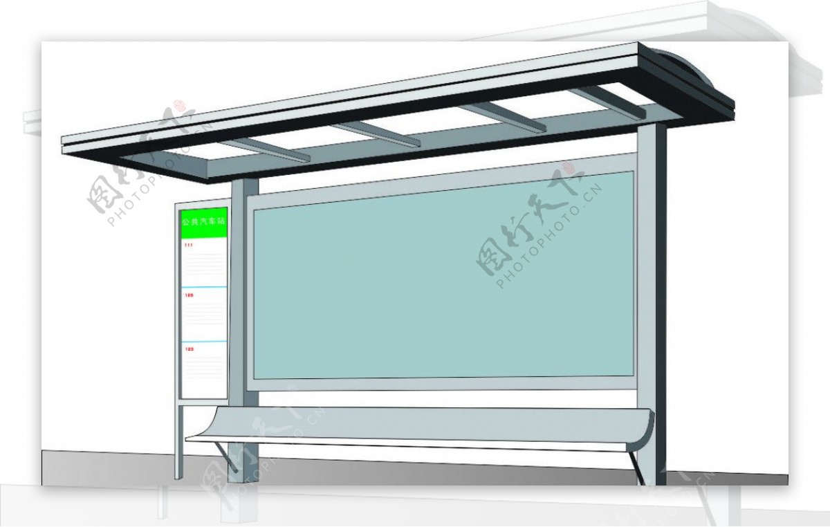 公交车候车亭图片